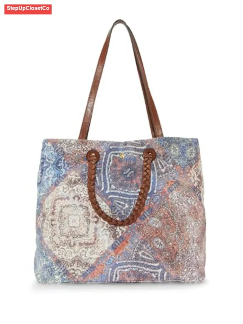 Lucky Brand Cotton Hobo Tote Bag Magnet Closure